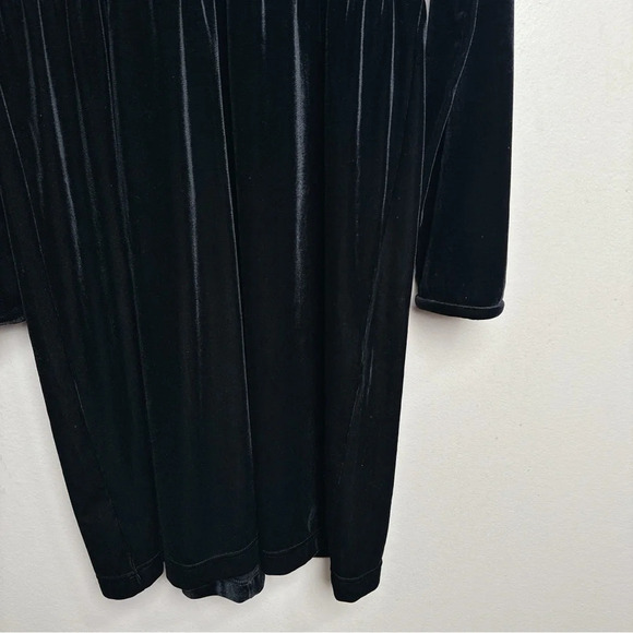 Vintage Talbots Womens Size M Mock Neck Long Sleeve Elastic Waist Velvet Dress - Picture 7 of 15
